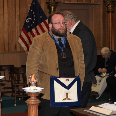 Ben Faulkner being sworn is as Senior Warden