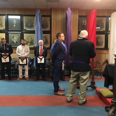 PM WB Michael Schaefer about to be sworn in as the 2021 Worshipful MAster